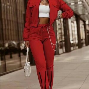 Women's Red Track Pants & Joggers